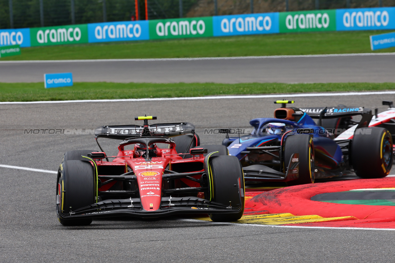 GP BELGIO, Carlos Sainz Jr (ESP) Ferrari SF-23.
30.07.2023. Formula 1 World Championship, Rd 13, Belgian Grand Prix, Spa Francorchamps, Belgium, Gara Day.
- www.xpbimages.com, EMail: requests@xpbimages.com © Copyright: Batchelor / XPB Images