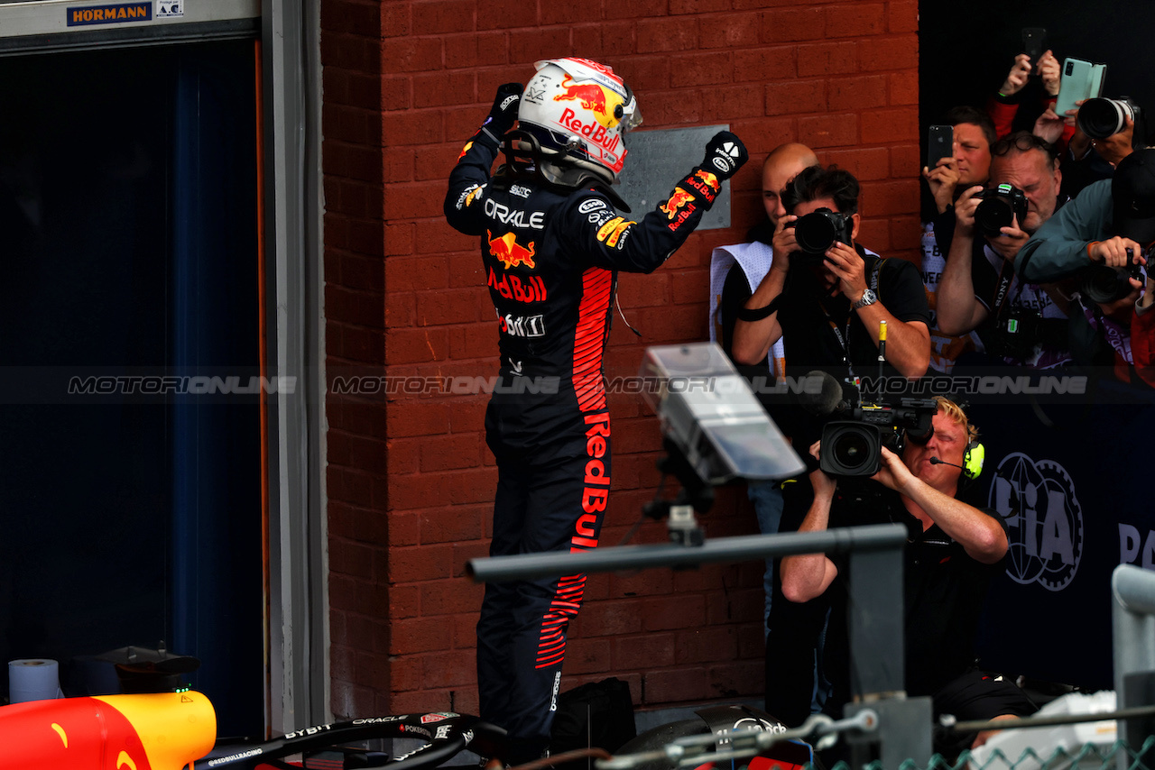 GP BELGIO, Gara winner Max Verstappen (NLD) Red Bull Racing RB19 celebrates in parc ferme.
30.07.2023. Formula 1 World Championship, Rd 13, Belgian Grand Prix, Spa Francorchamps, Belgium, Gara Day.
 - www.xpbimages.com, EMail: requests@xpbimages.com © Copyright: Coates / XPB Images
