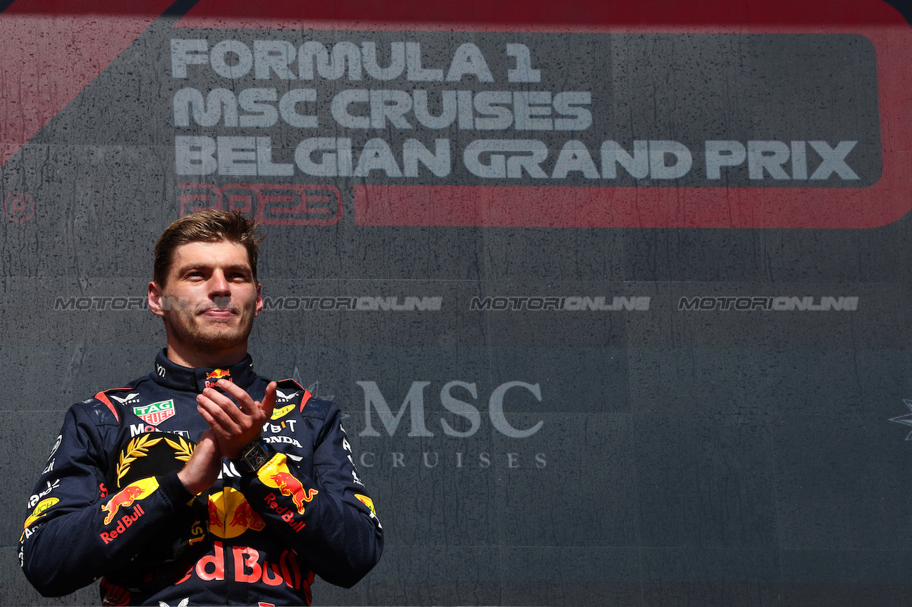 GP BELGIO, 1st place Max Verstappen (NLD) Red Bull Racing.
30.07.2023. Formula 1 World Championship, Rd 13, Belgian Grand Prix, Spa Francorchamps, Belgium, Gara Day.
- www.xpbimages.com, EMail: requests@xpbimages.com © Copyright: Batchelor / XPB Images