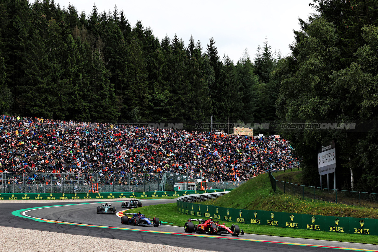 GP BELGIO, Carlos Sainz Jr (ESP) Ferrari SF-23.
30.07.2023. Formula 1 World Championship, Rd 13, Belgian Grand Prix, Spa Francorchamps, Belgium, Gara Day.
- www.xpbimages.com, EMail: requests@xpbimages.com © Copyright: Moy / XPB Images