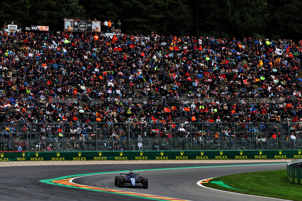 GP BELGIO, Alexander Albon (THA) Williams Racing FW45.
30.07.2023. Formula 1 World Championship, Rd 13, Belgian Grand Prix, Spa Francorchamps, Belgium, Gara Day.
- www.xpbimages.com, EMail: requests@xpbimages.com © Copyright: Moy / XPB Images