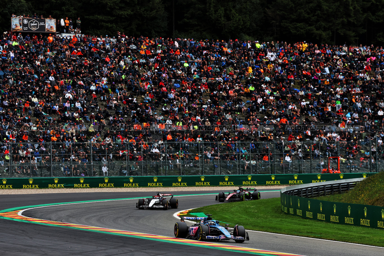 GP BELGIO, Esteban Ocon (FRA) Alpine F1 Team A523.
30.07.2023. Formula 1 World Championship, Rd 13, Belgian Grand Prix, Spa Francorchamps, Belgium, Gara Day.
- www.xpbimages.com, EMail: requests@xpbimages.com © Copyright: Moy / XPB Images