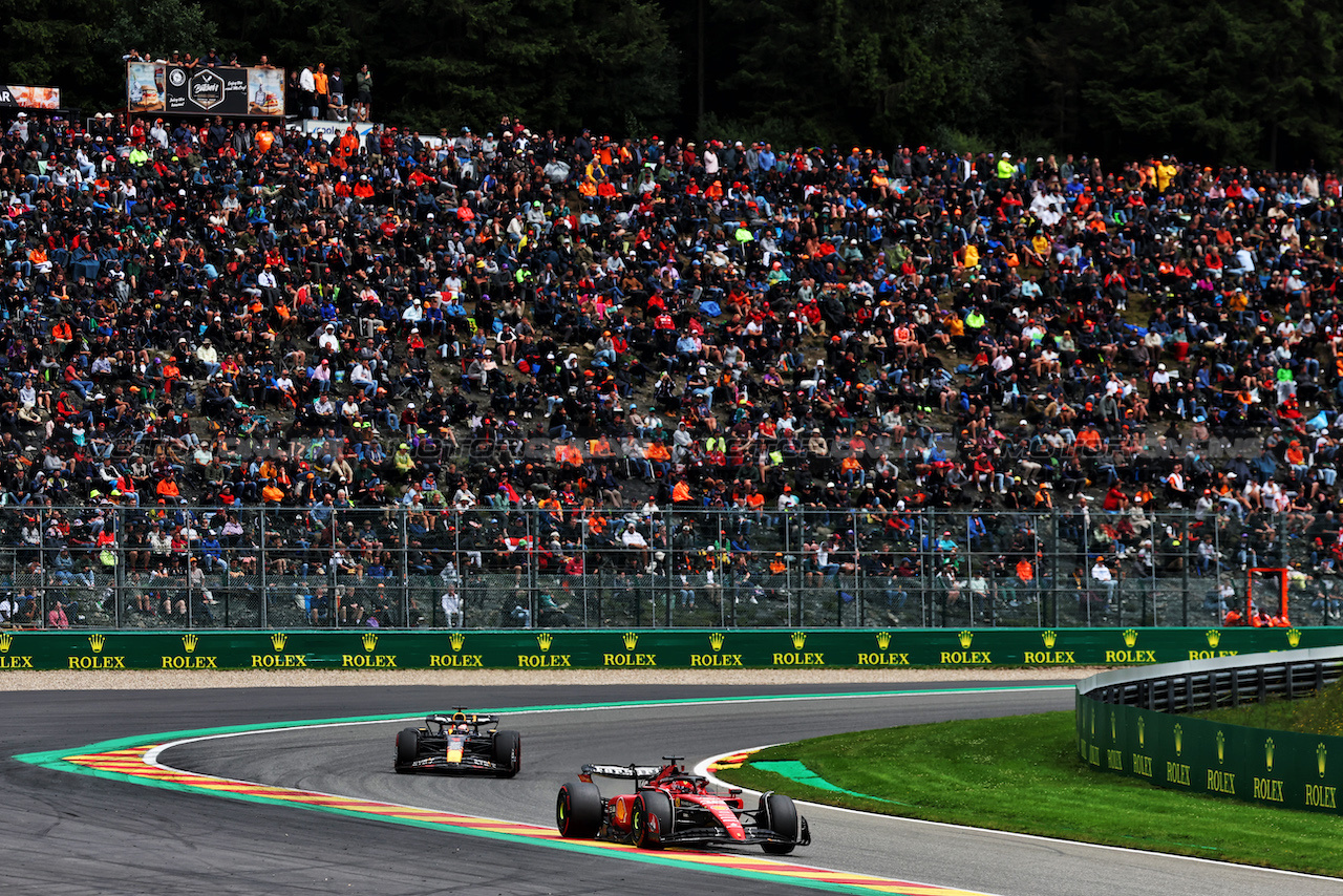 GP BELGIO, Charles Leclerc (MON) Ferrari SF-23.
30.07.2023. Formula 1 World Championship, Rd 13, Belgian Grand Prix, Spa Francorchamps, Belgium, Gara Day.
- www.xpbimages.com, EMail: requests@xpbimages.com © Copyright: Moy / XPB Images