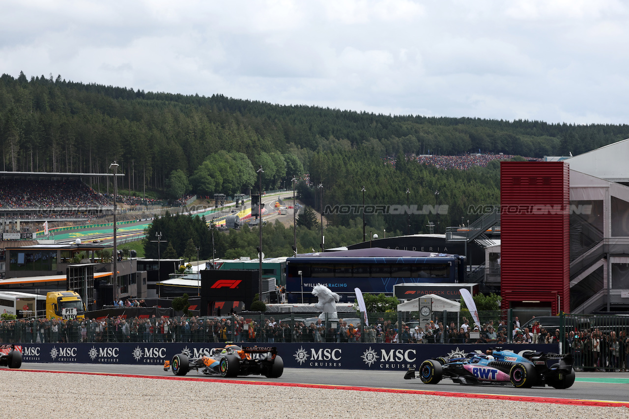 GP BELGIO, Esteban Ocon (FRA) Alpine F1 Team A523.
30.07.2023. Formula 1 World Championship, Rd 13, Belgian Grand Prix, Spa Francorchamps, Belgium, Gara Day.
- www.xpbimages.com, EMail: requests@xpbimages.com © Copyright: Bearne / XPB Images