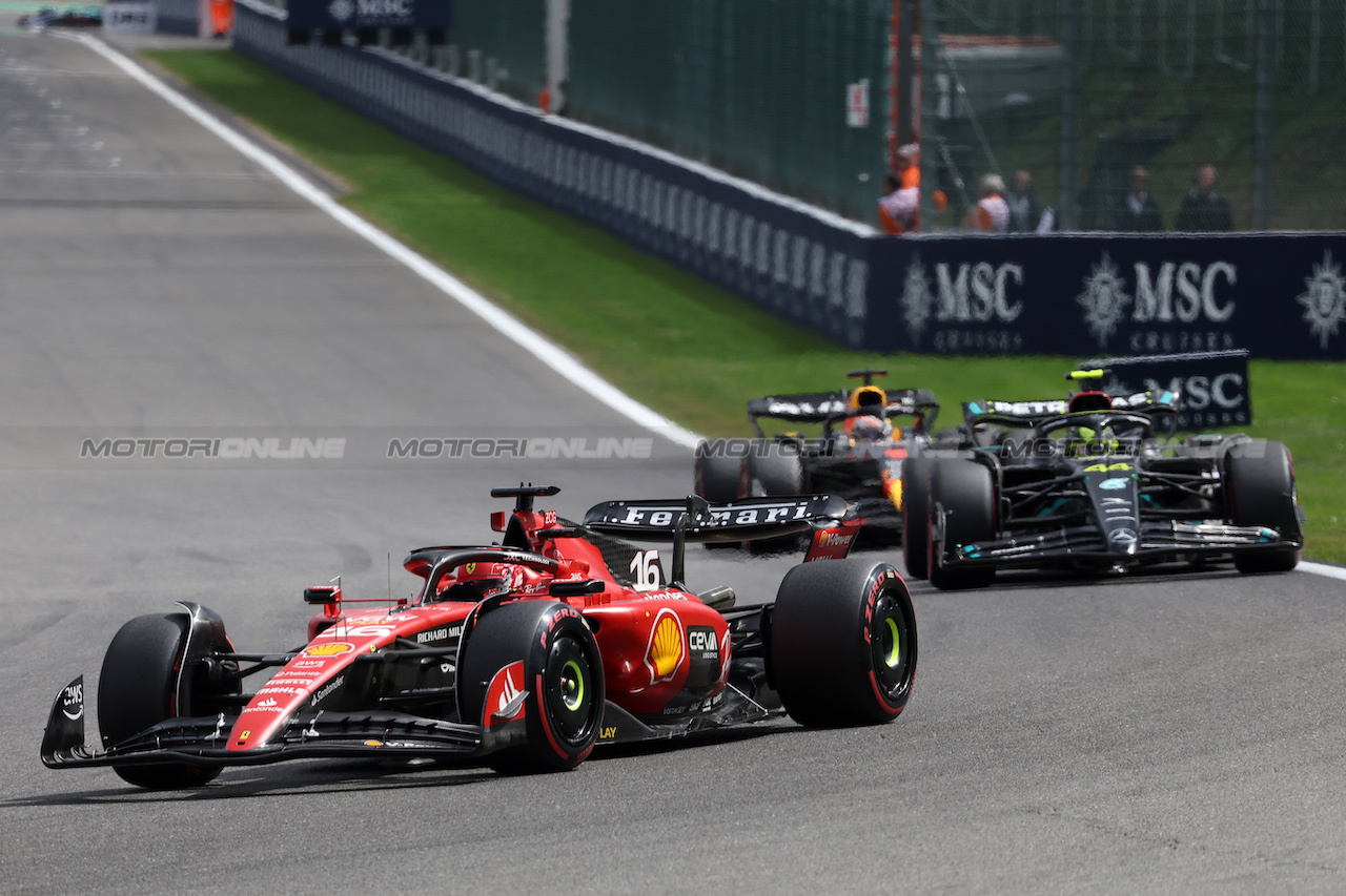 GP BELGIO, Charles Leclerc (MON) Ferrari SF-23.
30.07.2023. Formula 1 World Championship, Rd 13, Belgian Grand Prix, Spa Francorchamps, Belgium, Gara Day.
- www.xpbimages.com, EMail: requests@xpbimages.com © Copyright: Bearne / XPB Images