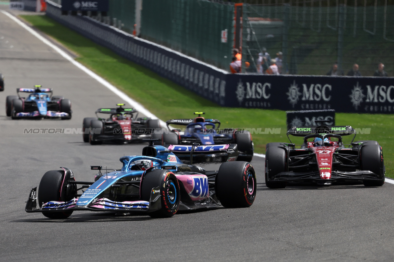 GP BELGIO, Esteban Ocon (FRA) Alpine F1 Team A523.
30.07.2023. Formula 1 World Championship, Rd 13, Belgian Grand Prix, Spa Francorchamps, Belgium, Gara Day.
- www.xpbimages.com, EMail: requests@xpbimages.com © Copyright: Bearne / XPB Images