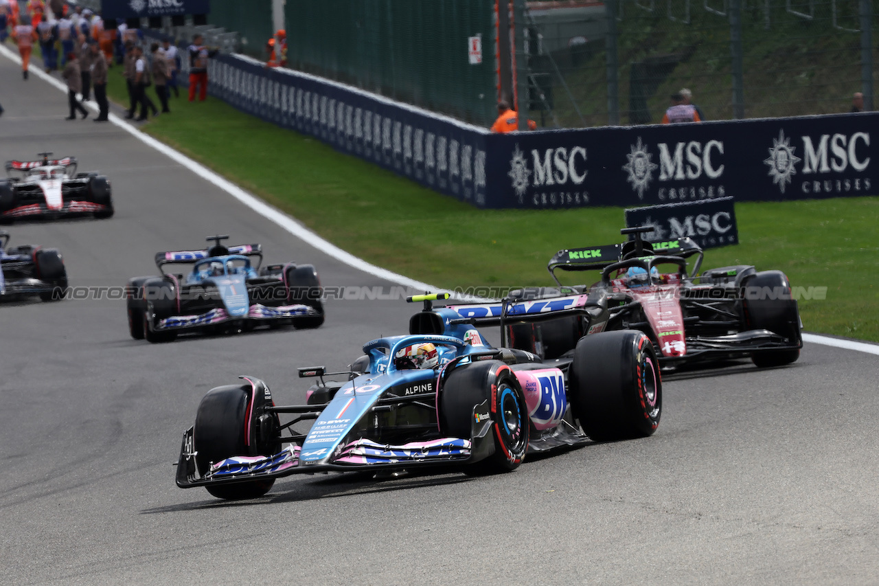 GP BELGIO, Pierre Gasly (FRA) Alpine F1 Team A523 on the formation lap.
30.07.2023. Formula 1 World Championship, Rd 13, Belgian Grand Prix, Spa Francorchamps, Belgium, Gara Day.
- www.xpbimages.com, EMail: requests@xpbimages.com © Copyright: Bearne / XPB Images