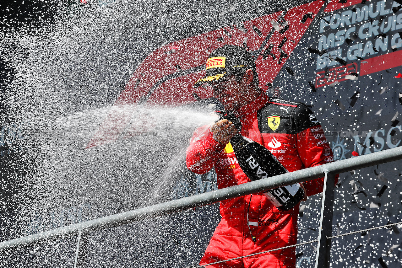 GP BELGIO, Charles Leclerc (MON) Ferrari celebrates his third position on the podium.
30.07.2023. Formula 1 World Championship, Rd 13, Belgian Grand Prix, Spa Francorchamps, Belgium, Gara Day.
- www.xpbimages.com, EMail: requests@xpbimages.com © Copyright: Moy / XPB Images