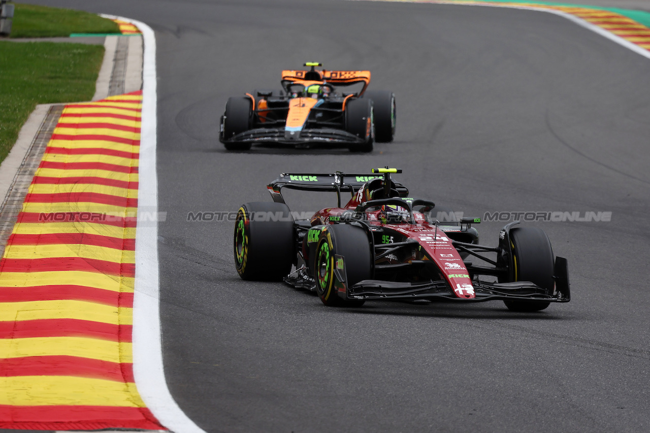 GP BELGIO, Zhou Guanyu (CHN) Alfa Romeo F1 Team C43.
30.07.2023. Formula 1 World Championship, Rd 13, Belgian Grand Prix, Spa Francorchamps, Belgium, Gara Day.
- www.xpbimages.com, EMail: requests@xpbimages.com © Copyright: Moy / XPB Images