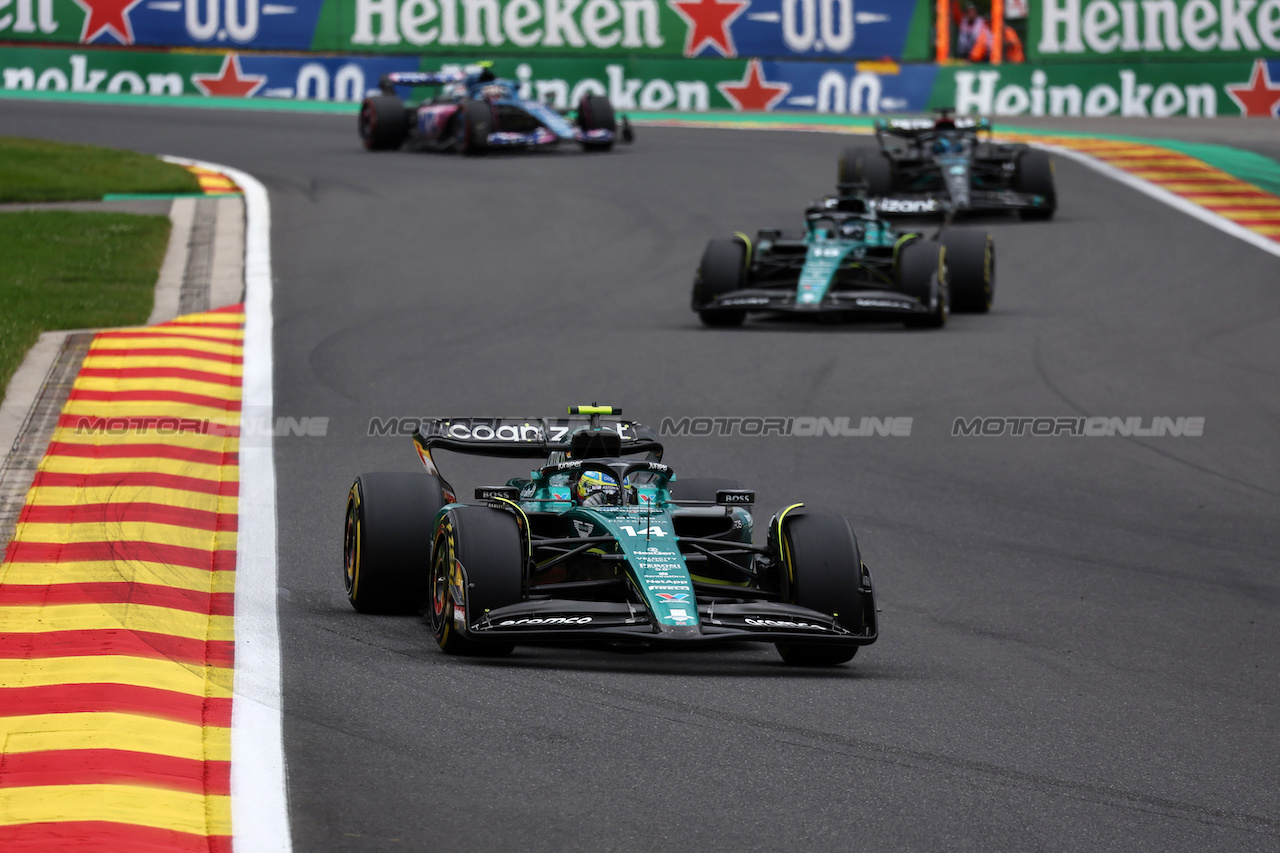 GP BELGIO, Fernando Alonso (ESP) Aston Martin F1 Team AMR23.
30.07.2023. Formula 1 World Championship, Rd 13, Belgian Grand Prix, Spa Francorchamps, Belgium, Gara Day.
- www.xpbimages.com, EMail: requests@xpbimages.com © Copyright: Moy / XPB Images