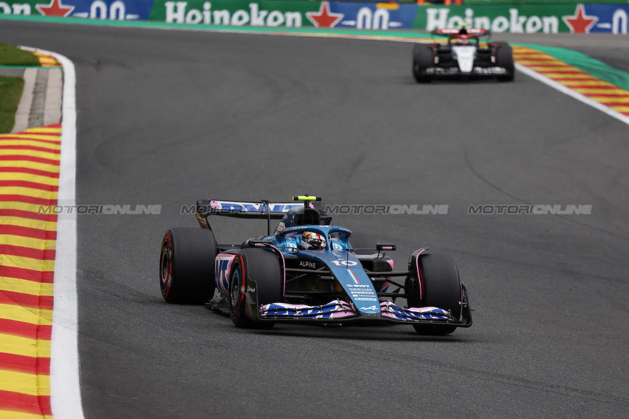 GP BELGIO, Pierre Gasly (FRA) Alpine F1 Team A523.
30.07.2023. Formula 1 World Championship, Rd 13, Belgian Grand Prix, Spa Francorchamps, Belgium, Gara Day.
- www.xpbimages.com, EMail: requests@xpbimages.com © Copyright: Moy / XPB Images