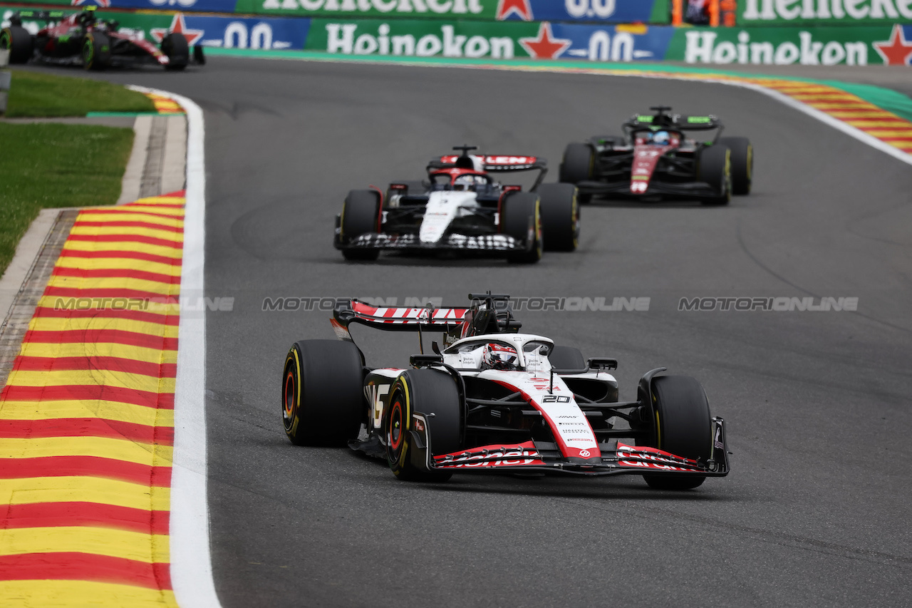 GP BELGIO, Kevin Magnussen (DEN) Haas VF-23.
30.07.2023. Formula 1 World Championship, Rd 13, Belgian Grand Prix, Spa Francorchamps, Belgium, Gara Day.
- www.xpbimages.com, EMail: requests@xpbimages.com © Copyright: Moy / XPB Images