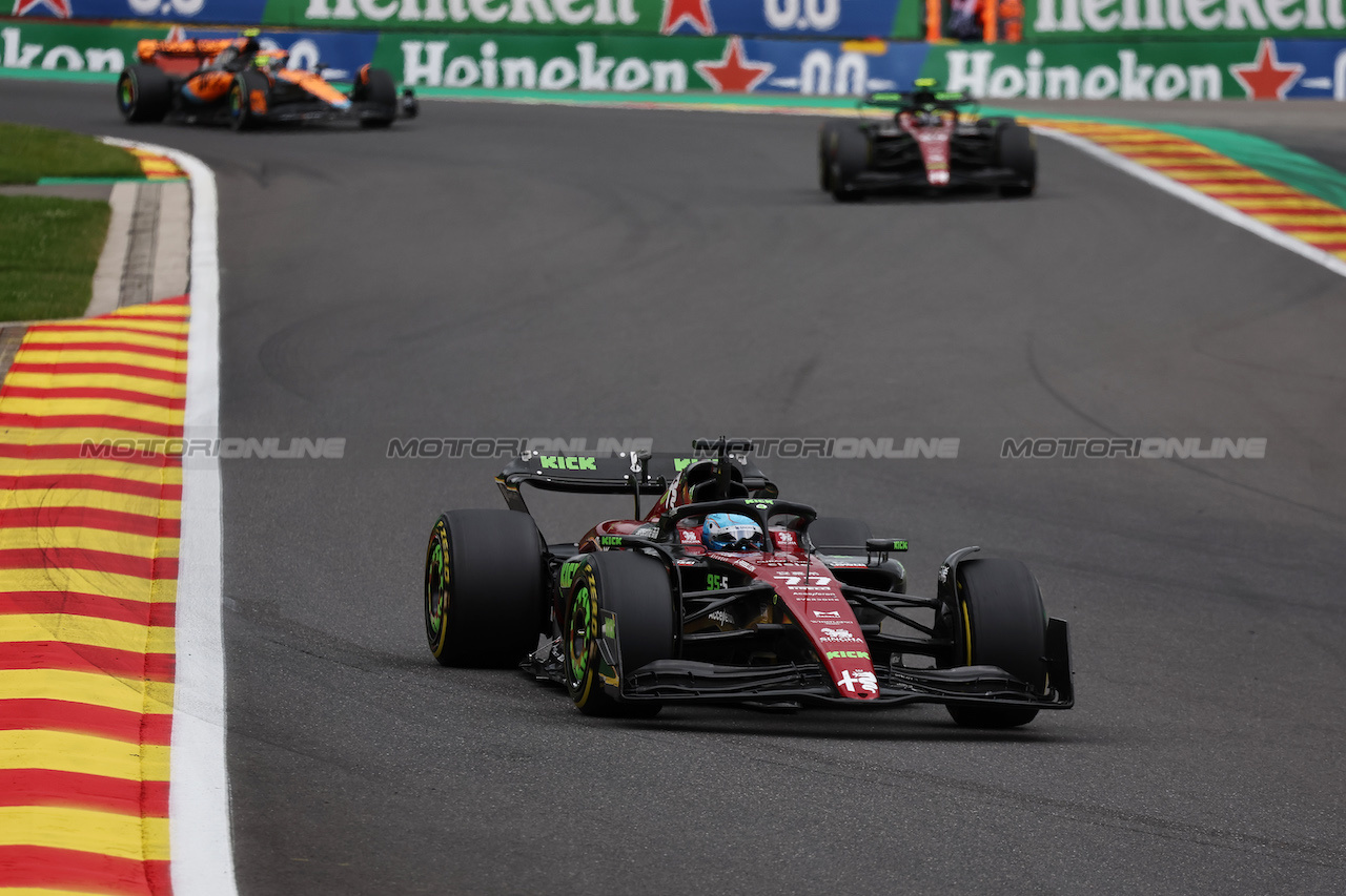 GP BELGIO, Valtteri Bottas (FIN) Alfa Romeo F1 Team C43.
30.07.2023. Formula 1 World Championship, Rd 13, Belgian Grand Prix, Spa Francorchamps, Belgium, Gara Day.
- www.xpbimages.com, EMail: requests@xpbimages.com © Copyright: Moy / XPB Images