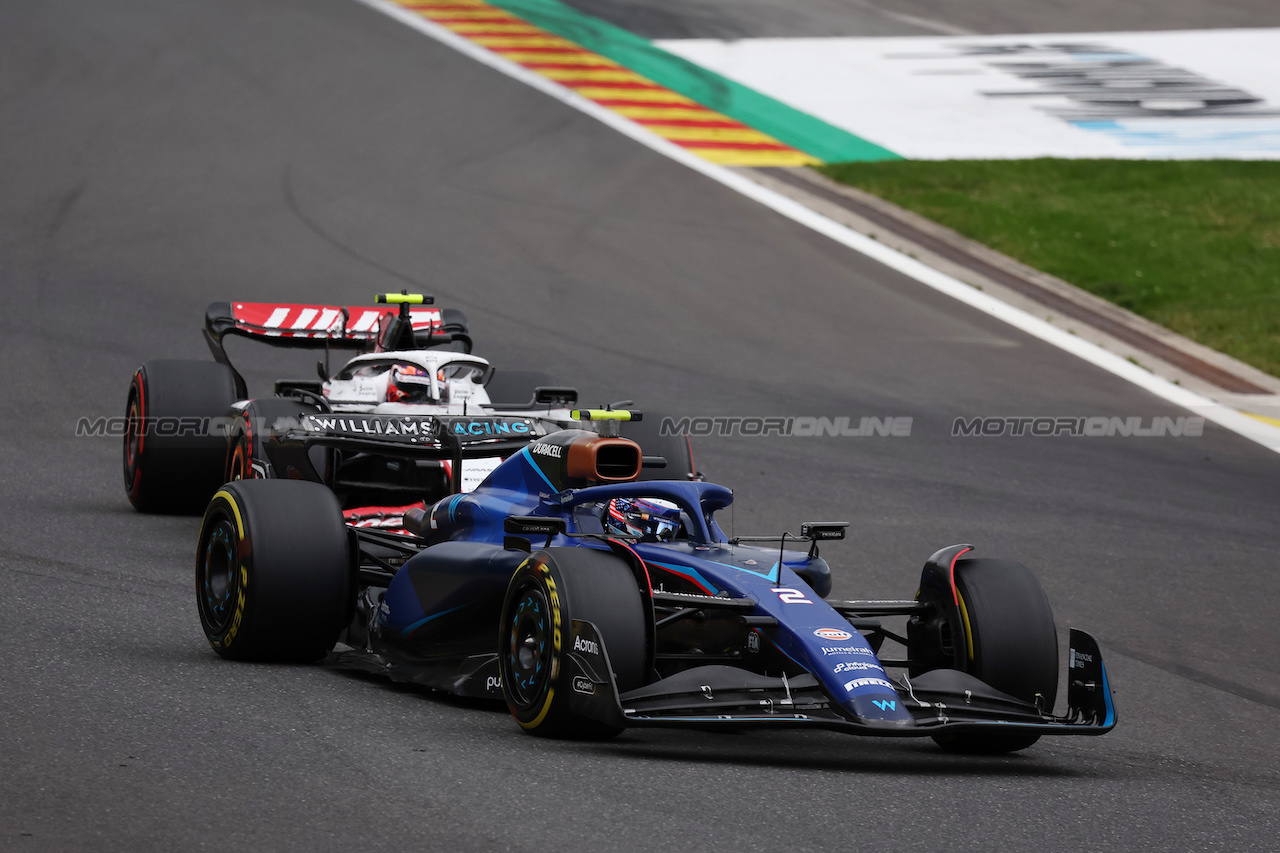 GP BELGIO, Logan Sargeant (USA) Williams Racing FW45.
30.07.2023. Formula 1 World Championship, Rd 13, Belgian Grand Prix, Spa Francorchamps, Belgium, Gara Day.
- www.xpbimages.com, EMail: requests@xpbimages.com © Copyright: Moy / XPB Images