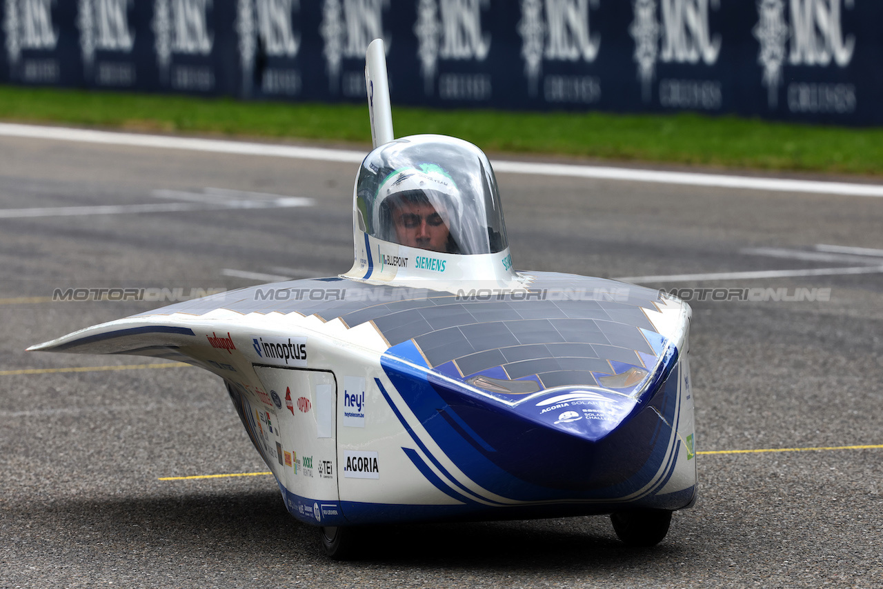 GP BELGIO, Circuit Atmosfera - Solar powered vehicle.
30.07.2023. Formula 1 World Championship, Rd 13, Belgian Grand Prix, Spa Francorchamps, Belgium, Gara Day.
- www.xpbimages.com, EMail: requests@xpbimages.com © Copyright: Batchelor / XPB Images