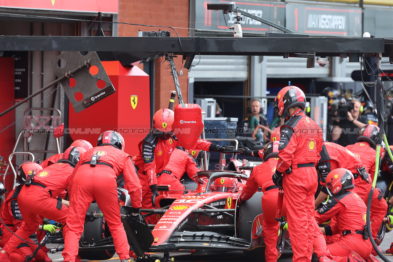 GP BELGIO, Charles Leclerc (MON) Ferrari SF-23 makes a pit stop.
30.07.2023. Formula 1 World Championship, Rd 13, Belgian Grand Prix, Spa Francorchamps, Belgium, Gara Day.
- www.xpbimages.com, EMail: requests@xpbimages.com © Copyright: XPB Images