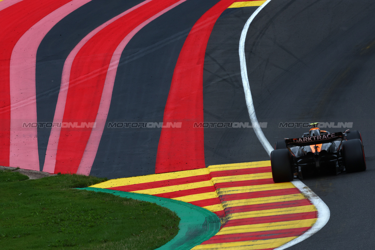 GP BELGIO, Lando Norris (GBR) McLaren MCL60.
30.07.2023. Formula 1 World Championship, Rd 13, Belgian Grand Prix, Spa Francorchamps, Belgium, Gara Day.
 - www.xpbimages.com, EMail: requests@xpbimages.com © Copyright: Coates / XPB Images