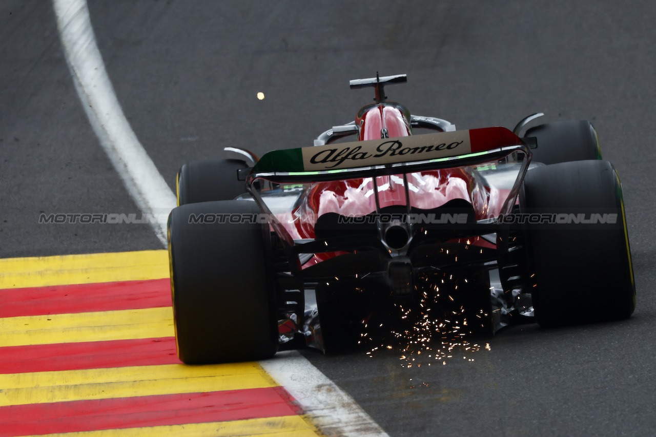 GP BELGIO, Valtteri Bottas (FIN) Alfa Romeo F1 Team C43.
30.07.2023. Formula 1 World Championship, Rd 13, Belgian Grand Prix, Spa Francorchamps, Belgium, Gara Day.
 - www.xpbimages.com, EMail: requests@xpbimages.com © Copyright: Coates / XPB Images