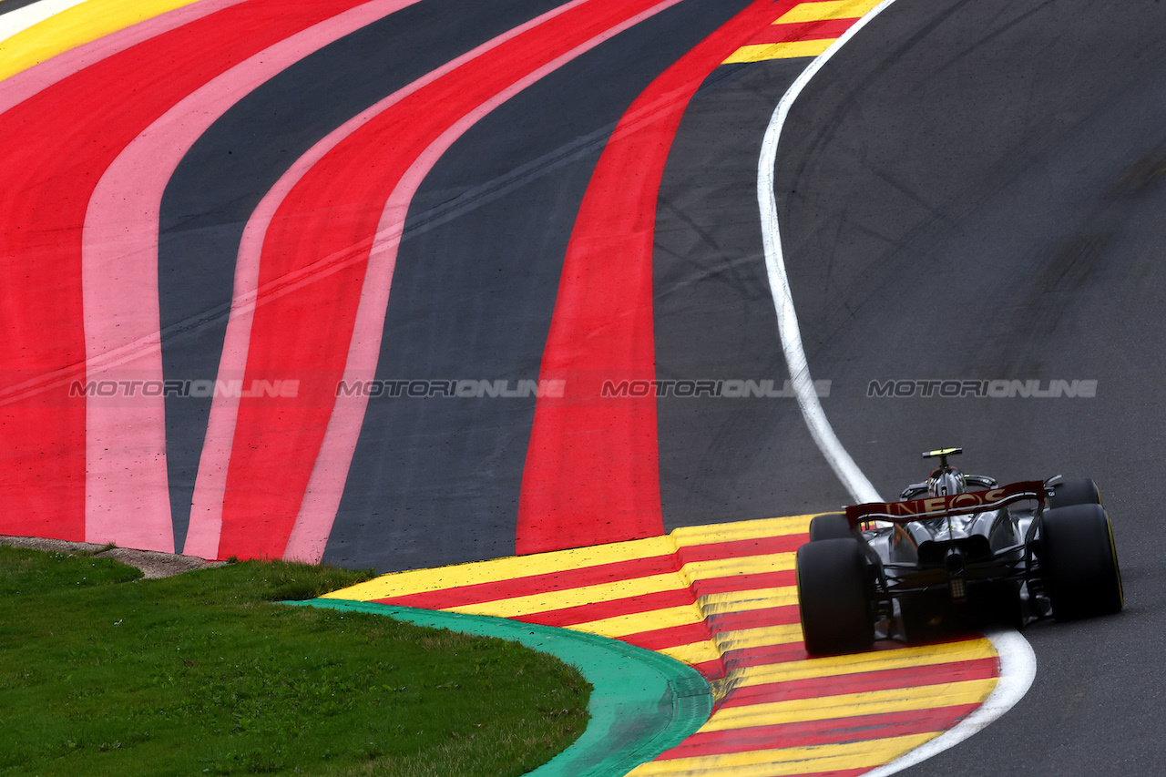 GP BELGIO, Lewis Hamilton (GBR) Mercedes AMG F1 W14.
30.07.2023. Formula 1 World Championship, Rd 13, Belgian Grand Prix, Spa Francorchamps, Belgium, Gara Day.
 - www.xpbimages.com, EMail: requests@xpbimages.com © Copyright: Coates / XPB Images
