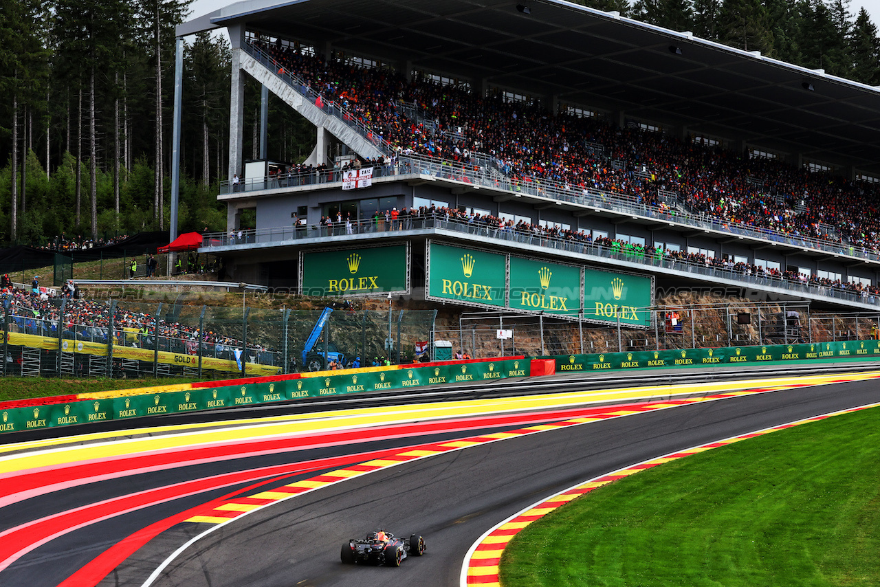 GP BELGIO, Max Verstappen (NLD) Red Bull Racing RB19.
30.07.2023. Formula 1 World Championship, Rd 13, Belgian Grand Prix, Spa Francorchamps, Belgium, Gara Day.
 - www.xpbimages.com, EMail: requests@xpbimages.com © Copyright: Coates / XPB Images