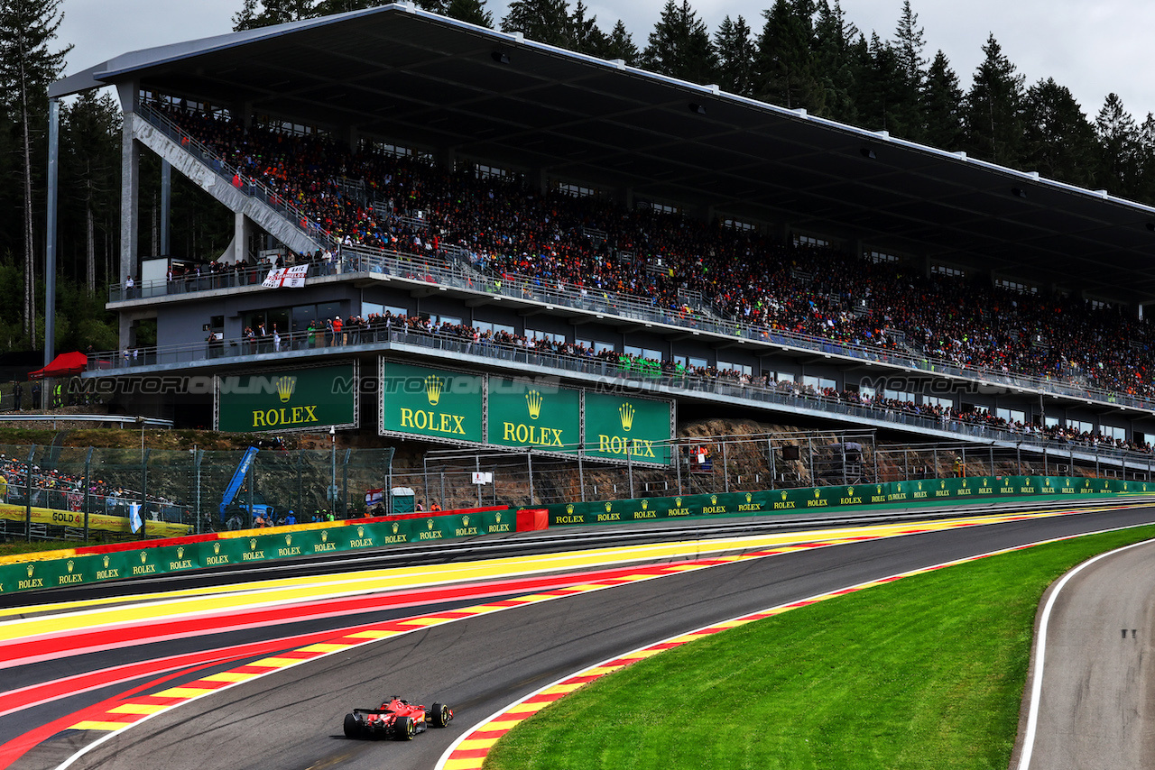 GP BELGIO, Charles Leclerc (MON) Ferrari SF-23.
30.07.2023. Formula 1 World Championship, Rd 13, Belgian Grand Prix, Spa Francorchamps, Belgium, Gara Day.
 - www.xpbimages.com, EMail: requests@xpbimages.com © Copyright: Coates / XPB Images