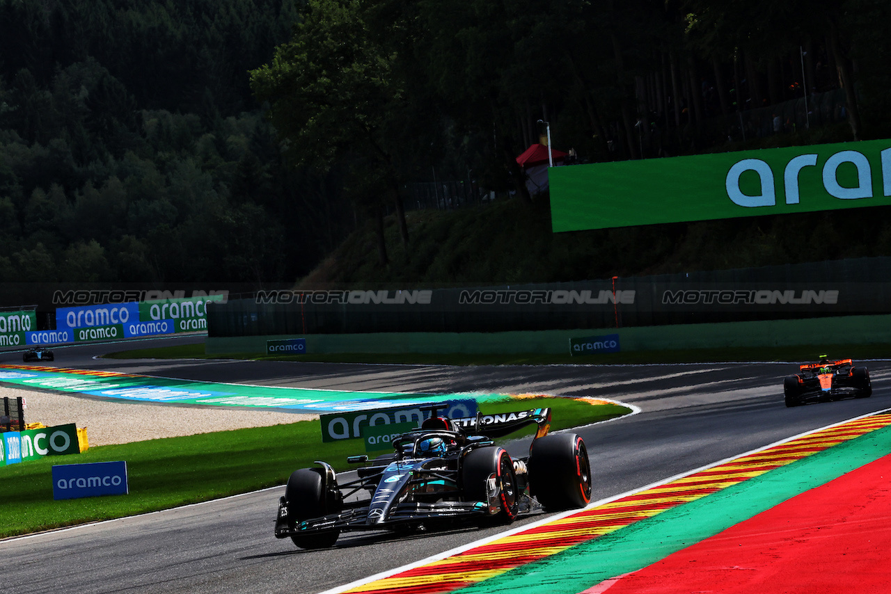 GP BELGIO, George Russell (GBR) Mercedes AMG F1 W14.
30.07.2023. Formula 1 World Championship, Rd 13, Belgian Grand Prix, Spa Francorchamps, Belgium, Gara Day.
 - www.xpbimages.com, EMail: requests@xpbimages.com © Copyright: Coates / XPB Images