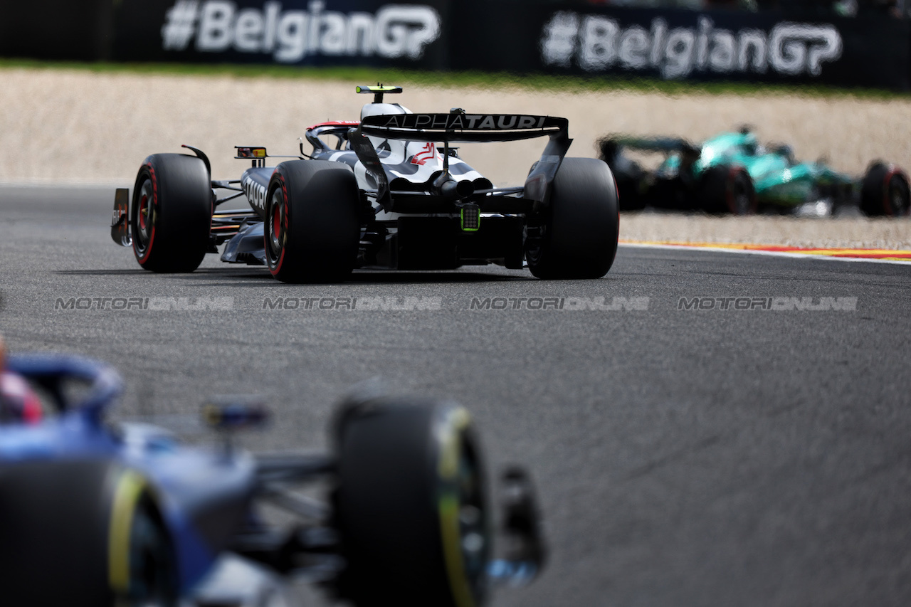 GP BELGIO, Yuki Tsunoda (JPN) AlphaTauri AT04.
30.07.2023. Formula 1 World Championship, Rd 13, Belgian Grand Prix, Spa Francorchamps, Belgium, Gara Day.
 - www.xpbimages.com, EMail: requests@xpbimages.com © Copyright: Rew / XPB Images