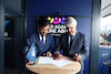 GP BELGIO, (L to R): Mohammed Bin Sulayem (UAE) FIA President with Jorge Viegas (ESP) FIM President - united against online abuse.
30.07.2023. Formula 1 World Championship, Rd 13, Belgian Grand Prix, Spa Francorchamps, Belgium, Gara Day.
- www.xpbimages.com, EMail: requests@xpbimages.com © Copyright: Moy / XPB Images