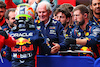 GP BELGIO, Sergio Perez (MEX) Red Bull Racing celebrates his second position in parc ferme with Dr Helmut Marko (AUT) Red Bull Motorsport Consultant.
30.07.2023. Formula 1 World Championship, Rd 13, Belgian Grand Prix, Spa Francorchamps, Belgium, Gara Day.
- www.xpbimages.com, EMail: requests@xpbimages.com © Copyright: Batchelor / XPB Images