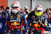 GP BELGIO, (L to R): Gara winner Max Verstappen (NLD) Red Bull Racing celebrates with second placed team mate Sergio Perez (MEX) Red Bull Racing in parc ferme.
30.07.2023. Formula 1 World Championship, Rd 13, Belgian Grand Prix, Spa Francorchamps, Belgium, Gara Day.
- www.xpbimages.com, EMail: requests@xpbimages.com © Copyright: Moy / XPB Images