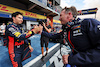 GP BELGIO, (L to R): Sergio Perez (MEX) Red Bull Racing celebrates his second position with Christian Horner (GBR) Red Bull Racing Team Principal in parc ferme.
30.07.2023. Formula 1 World Championship, Rd 13, Belgian Grand Prix, Spa Francorchamps, Belgium, Gara Day.
- www.xpbimages.com, EMail: requests@xpbimages.com © Copyright: Moy / XPB Images