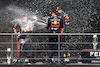 GP BELGIO, Gara winner Max Verstappen (NLD) Red Bull Racing celebrates with Sergio Perez (MEX) Red Bull Racing e Greg Reeson (GBR) Red Bull Racing Tyre Technician on the podium.
30.07.2023. Formula 1 World Championship, Rd 13, Belgian Grand Prix, Spa Francorchamps, Belgium, Gara Day.
 - www.xpbimages.com, EMail: requests@xpbimages.com © Copyright: Coates / XPB Images