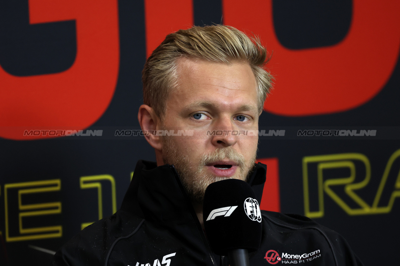 GP BELGIO, Kevin Magnussen (DEN) Haas F1 Team in the FIA Press Conference.

27.07.2023. Formula 1 World Championship, Rd 13, Belgian Grand Prix, Spa Francorchamps, Belgium, Preparation Day.

 - www.xpbimages.com, EMail: requests@xpbimages.com © Copyright: Rew / XPB Images