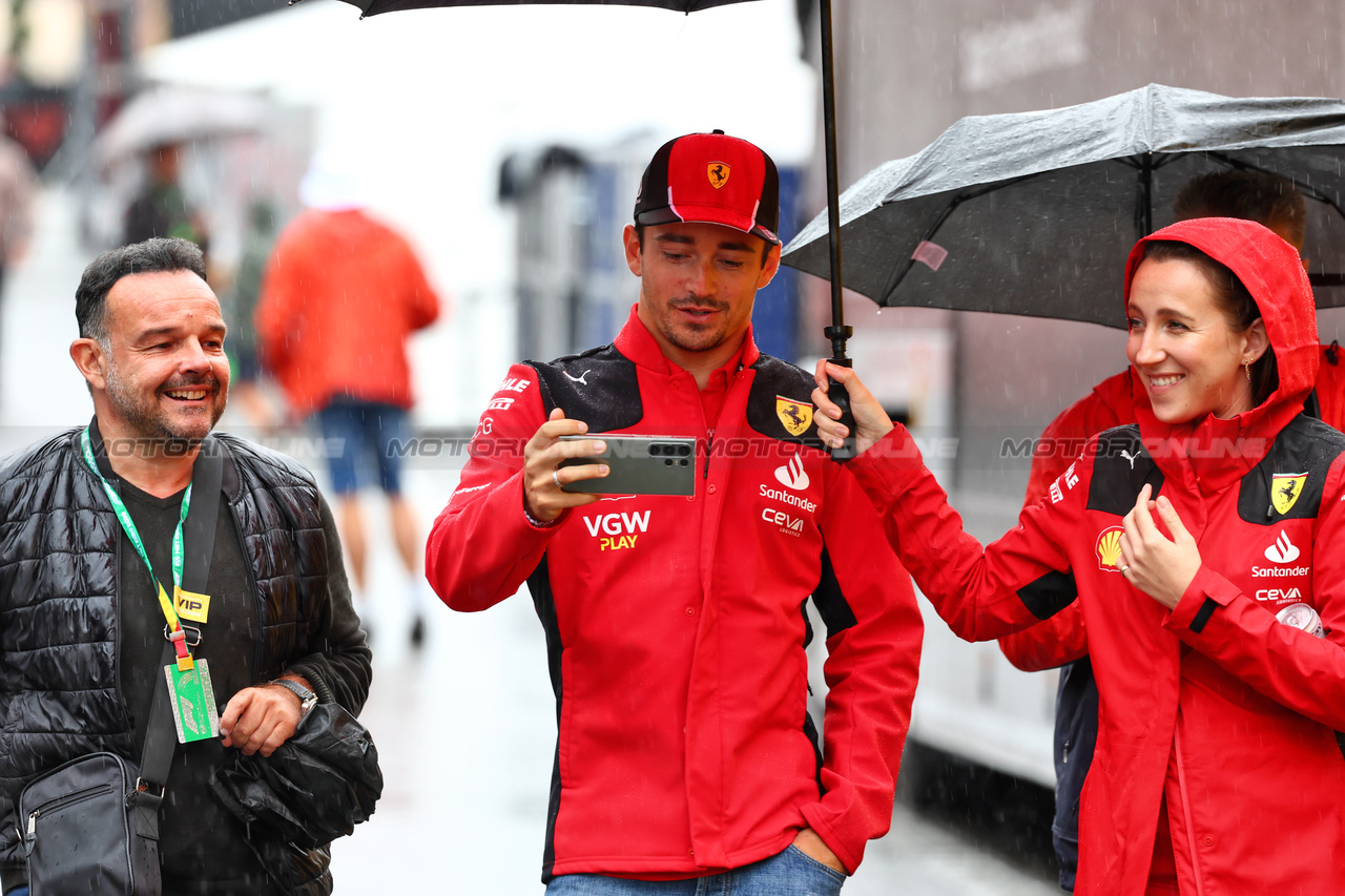 GP BELGIO, Charles Leclerc (MON) Ferrari.

27.07.2023. Formula 1 World Championship, Rd 13, Belgian Grand Prix, Spa Francorchamps, Belgium, Preparation Day.

 - www.xpbimages.com, EMail: requests@xpbimages.com © Copyright: Coates / XPB Images
