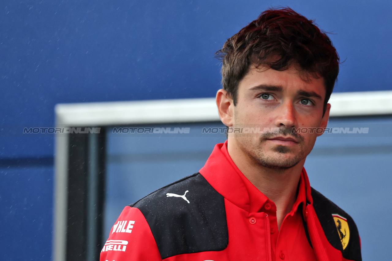 GP BELGIO, Charles Leclerc (MON) Ferrari.

27.07.2023. Formula 1 World Championship, Rd 13, Belgian Grand Prix, Spa Francorchamps, Belgium, Preparation Day.

 - www.xpbimages.com, EMail: requests@xpbimages.com © Copyright: Rew / XPB Images