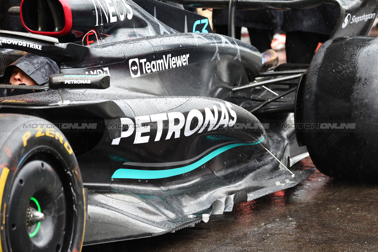 GP BELGIO, Mercedes AMG F1 W14 sidepod.
27.07.2023. Formula 1 World Championship, Rd 13, Belgian Grand Prix, Spa Francorchamps, Belgium, Preparation Day.
- www.xpbimages.com, EMail: requests@xpbimages.com © Copyright: Batchelor / XPB Images