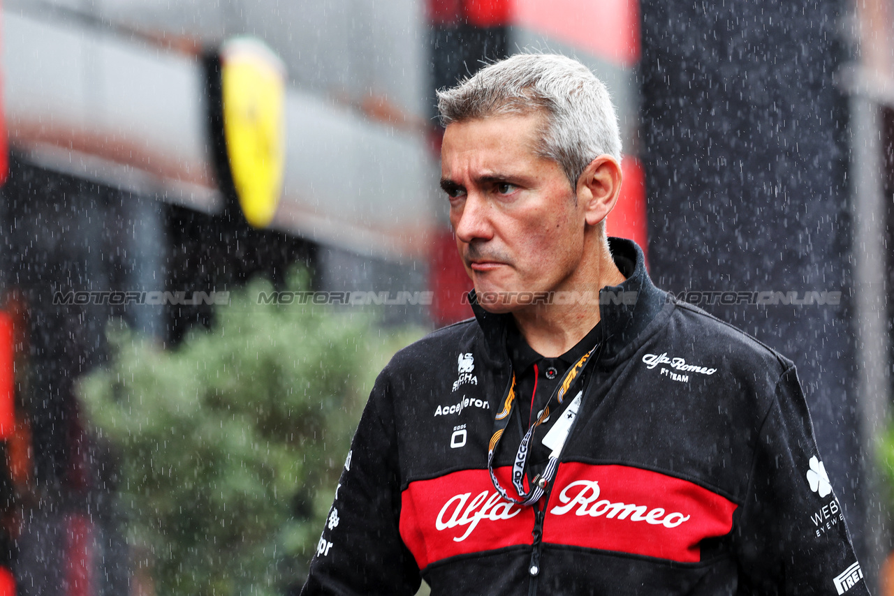 GP BELGIO, Xevi Pujolar (ESP) Alfa Romeo F1 Team Head of Trackside Engineering.

27.07.2023. Formula 1 World Championship, Rd 13, Belgian Grand Prix, Spa Francorchamps, Belgium, Preparation Day.

- www.xpbimages.com, EMail: requests@xpbimages.com © Copyright: Moy / XPB Images