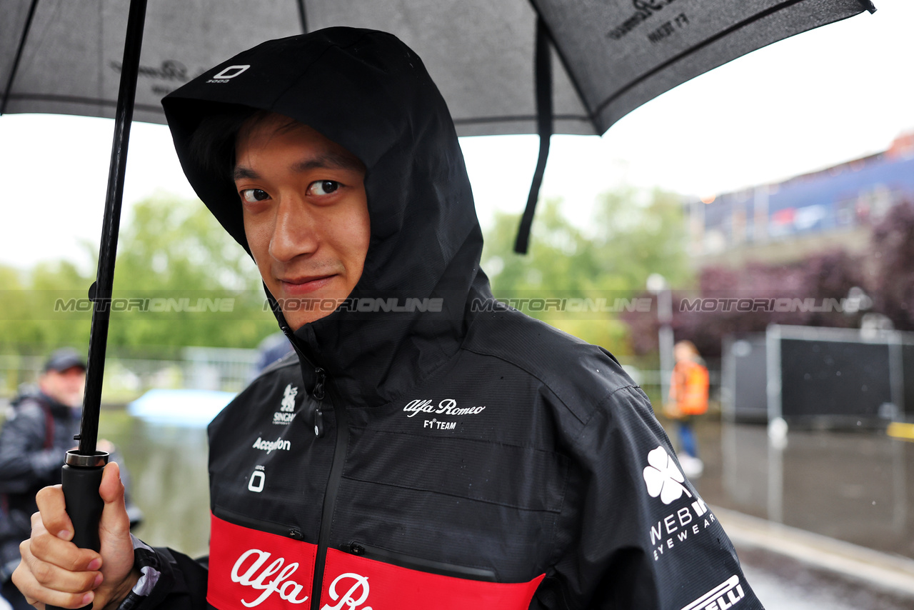 GP BELGIO, Zhou Guanyu (CHN) Alfa Romeo F1 Team.

27.07.2023. Formula 1 World Championship, Rd 13, Belgian Grand Prix, Spa Francorchamps, Belgium, Preparation Day.

- www.xpbimages.com, EMail: requests@xpbimages.com © Copyright: Bearne / XPB Images