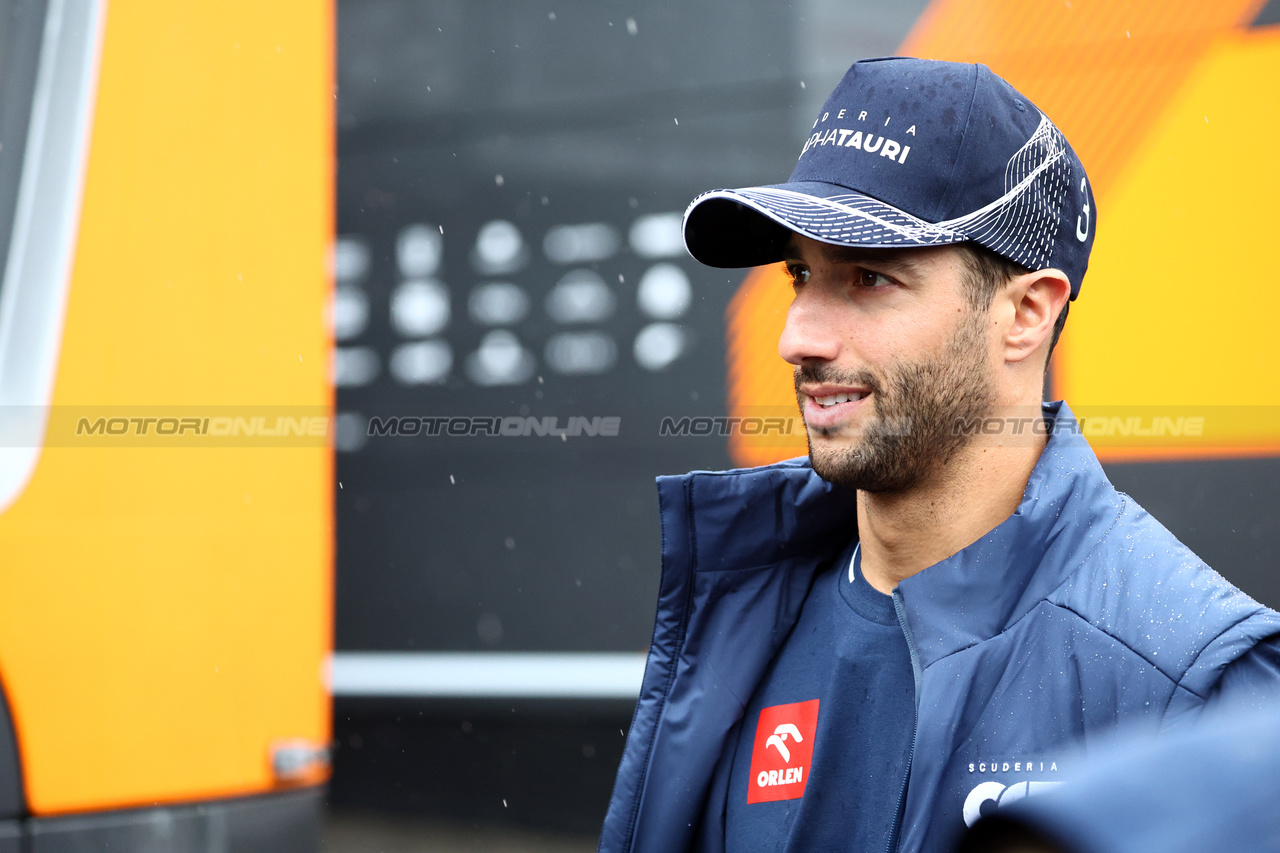 GP BELGIO, Daniel Ricciardo (AUS) AlphaTauri.

27.07.2023. Formula 1 World Championship, Rd 13, Belgian Grand Prix, Spa Francorchamps, Belgium, Preparation Day.

- www.xpbimages.com, EMail: requests@xpbimages.com © Copyright: Batchelor / XPB Images