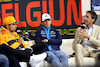 GP BELGIO, (L to R): Lando Norris (GBR) McLaren; Alexander Albon (THA) Williams Racing; e Tom Clarkson (GBR) Journalist in the FIA Press Conference.
27.07.2023. Formula 1 World Championship, Rd 13, Belgian Grand Prix, Spa Francorchamps, Belgium, Preparation Day.
 - www.xpbimages.com, EMail: requests@xpbimages.com © Copyright: Rew / XPB Images