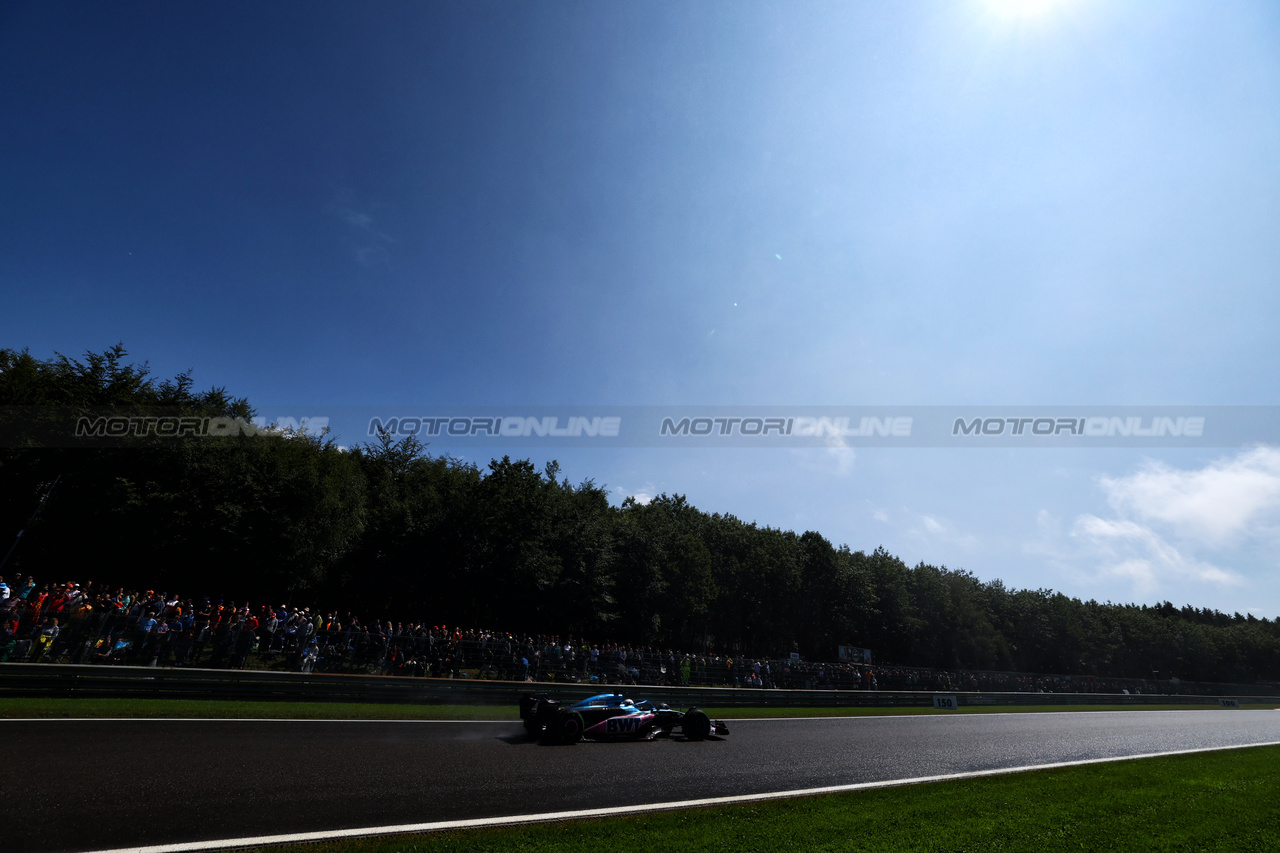 GP BELGIO, Esteban Ocon (FRA) Alpine F1 Team A523.

29.07.2023. Formula 1 World Championship, Rd 13, Belgian Grand Prix, Spa Francorchamps, Belgium, Sprint Day.

 - www.xpbimages.com, EMail: requests@xpbimages.com © Copyright: Coates / XPB Images