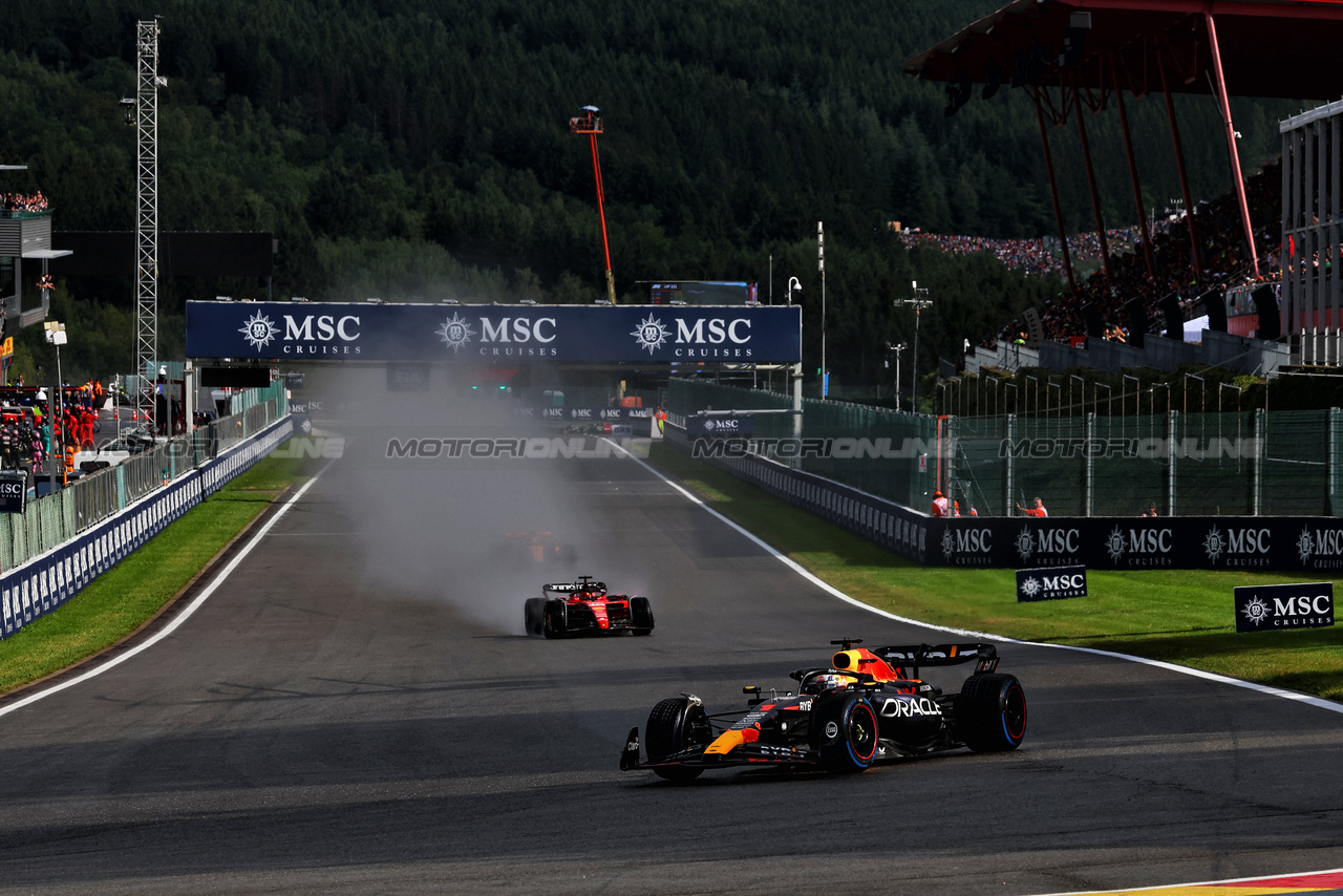 GP BELGIO, Max Verstappen (NLD) Red Bull Racing RB19.

29.07.2023. Formula 1 World Championship, Rd 13, Belgian Grand Prix, Spa Francorchamps, Belgium, Sprint Day.

 - www.xpbimages.com, EMail: requests@xpbimages.com © Copyright: Coates / XPB Images