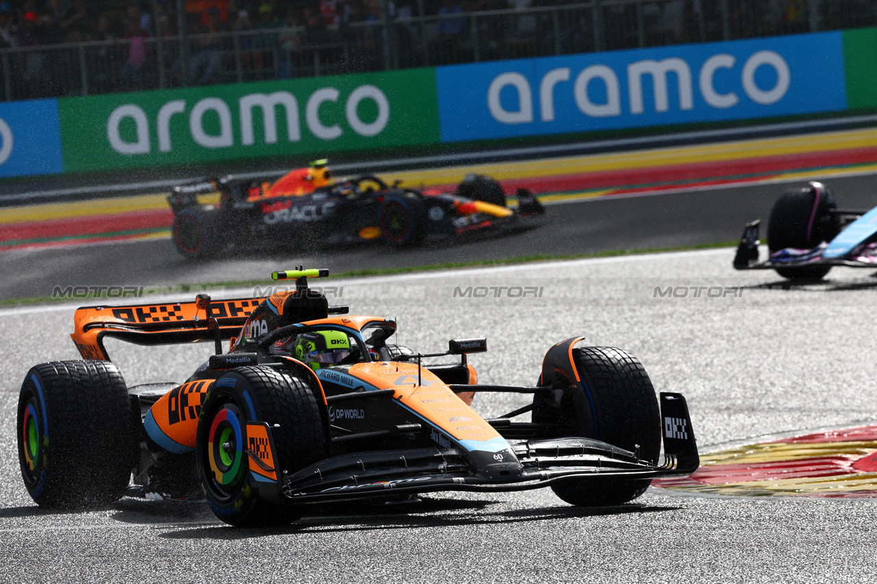GP BELGIO, Lando Norris (GBR) McLaren MCL60.

29.07.2023. Formula 1 World Championship, Rd 13, Belgian Grand Prix, Spa Francorchamps, Belgium, Sprint Day.

- www.xpbimages.com, EMail: requests@xpbimages.com © Copyright: Batchelor / XPB Images