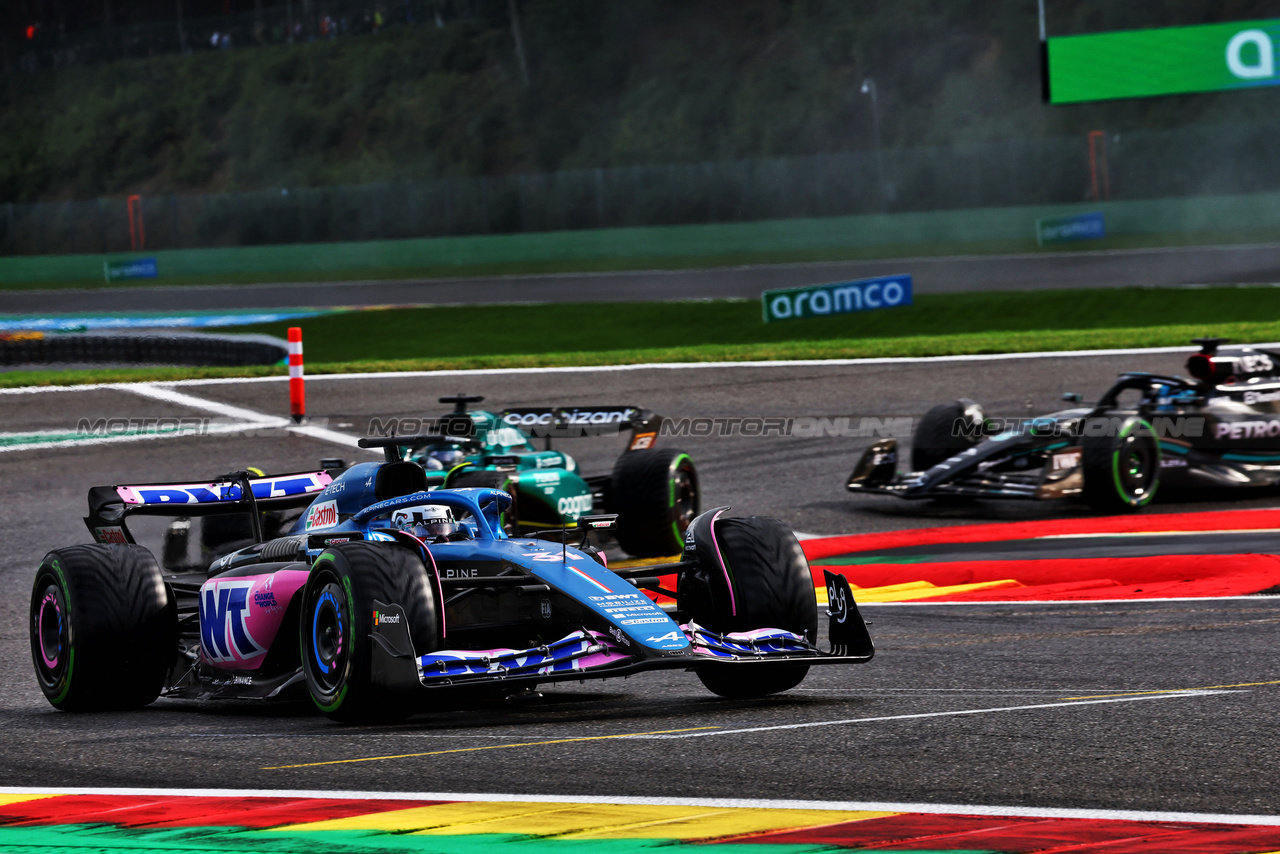 GP BELGIO, Esteban Ocon (FRA) Alpine F1 Team A523.

29.07.2023. Formula 1 World Championship, Rd 13, Belgian Grand Prix, Spa Francorchamps, Belgium, Sprint Day.

- www.xpbimages.com, EMail: requests@xpbimages.com © Copyright: Batchelor / XPB Images