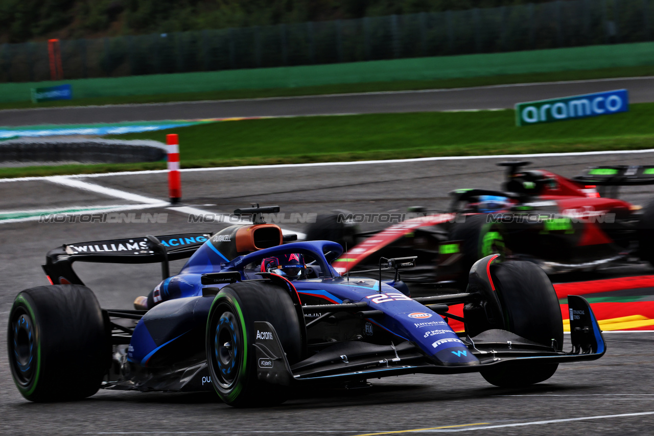 GP BELGIO, Alexander Albon (THA) Williams Racing FW45.

29.07.2023. Formula 1 World Championship, Rd 13, Belgian Grand Prix, Spa Francorchamps, Belgium, Sprint Day.

- www.xpbimages.com, EMail: requests@xpbimages.com © Copyright: Batchelor / XPB Images