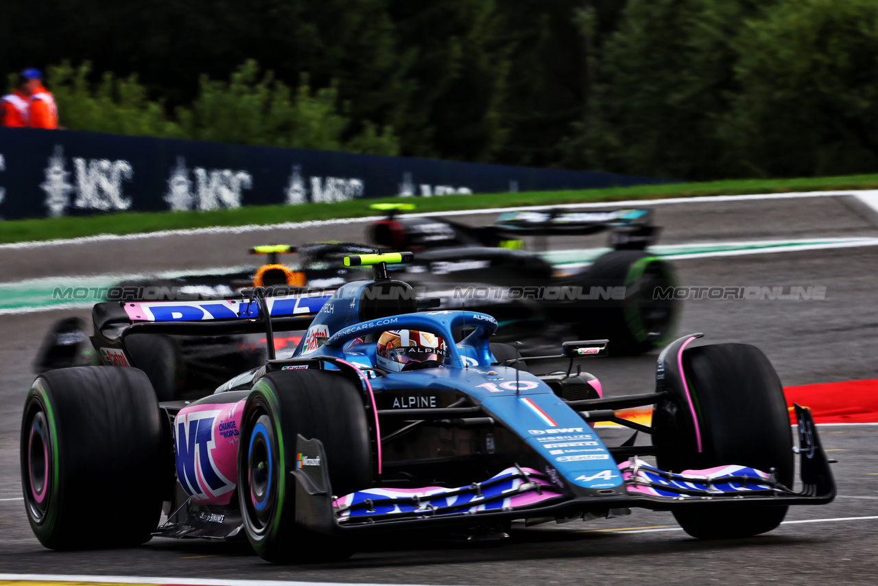 GP BELGIO, Pierre Gasly (FRA) Alpine F1 Team A523.

29.07.2023. Formula 1 World Championship, Rd 13, Belgian Grand Prix, Spa Francorchamps, Belgium, Sprint Day.

- www.xpbimages.com, EMail: requests@xpbimages.com © Copyright: Batchelor / XPB Images