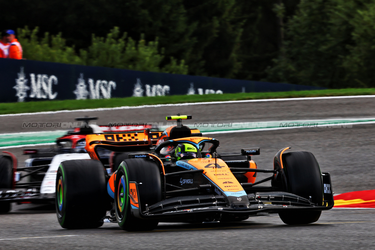GP BELGIO, Lando Norris (GBR) McLaren MCL60.

29.07.2023. Formula 1 World Championship, Rd 13, Belgian Grand Prix, Spa Francorchamps, Belgium, Sprint Day.

- www.xpbimages.com, EMail: requests@xpbimages.com © Copyright: Batchelor / XPB Images