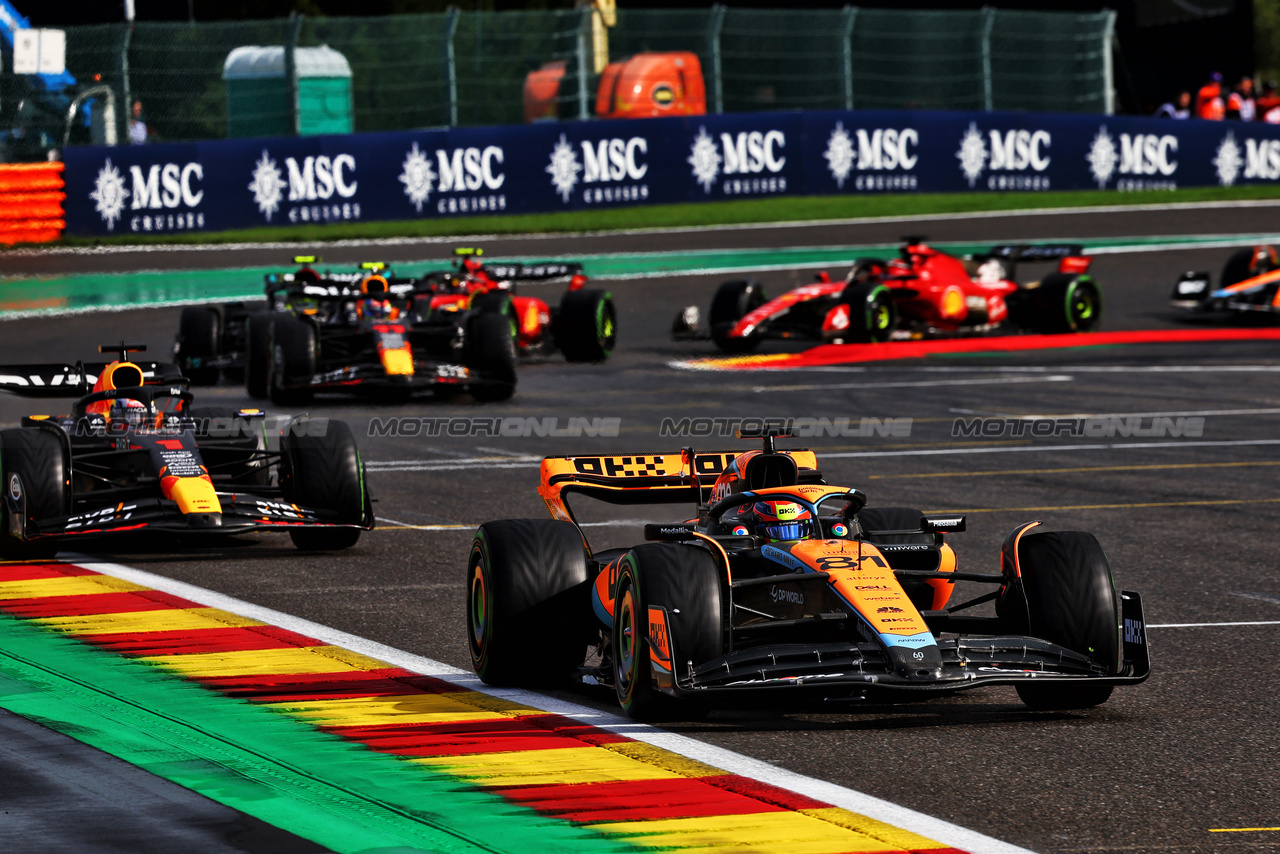 GP BELGIO, Oscar Piastri (AUS) McLaren MCL60.

29.07.2023. Formula 1 World Championship, Rd 13, Belgian Grand Prix, Spa Francorchamps, Belgium, Sprint Day.

- www.xpbimages.com, EMail: requests@xpbimages.com © Copyright: Batchelor / XPB Images
