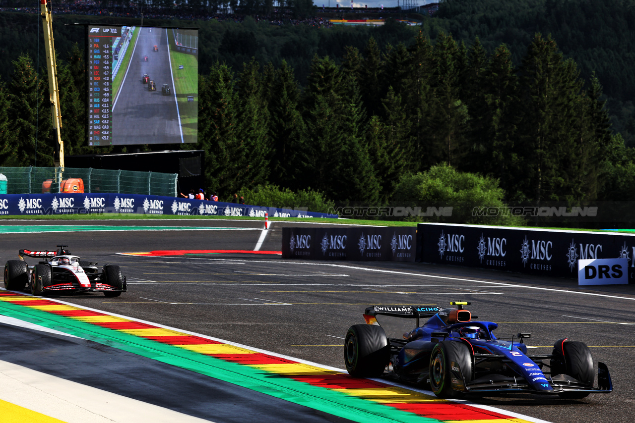 GP BELGIO, Logan Sargeant (USA) Williams Racing FW45.

29.07.2023. Formula 1 World Championship, Rd 13, Belgian Grand Prix, Spa Francorchamps, Belgium, Sprint Day.

- www.xpbimages.com, EMail: requests@xpbimages.com © Copyright: Batchelor / XPB Images