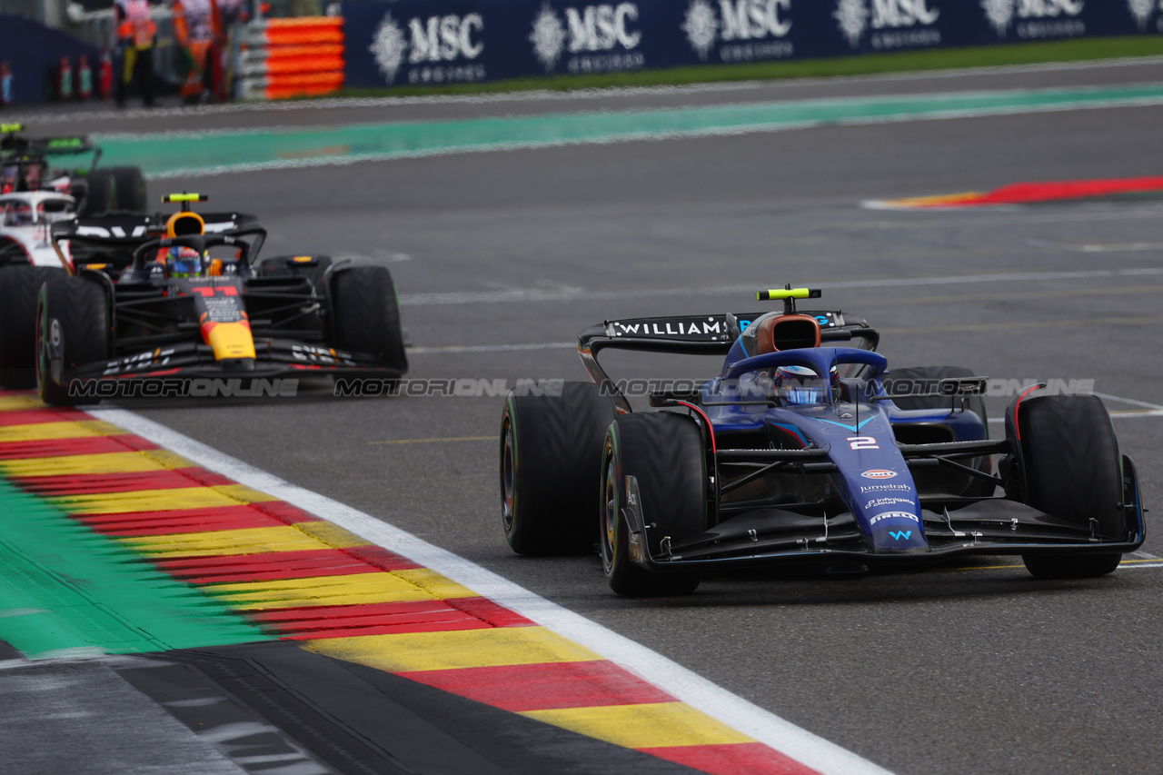 GP BELGIO, Logan Sargeant (USA) Williams Racing FW45.

29.07.2023. Formula 1 World Championship, Rd 13, Belgian Grand Prix, Spa Francorchamps, Belgium, Sprint Day.

- www.xpbimages.com, EMail: requests@xpbimages.com © Copyright: Batchelor / XPB Images